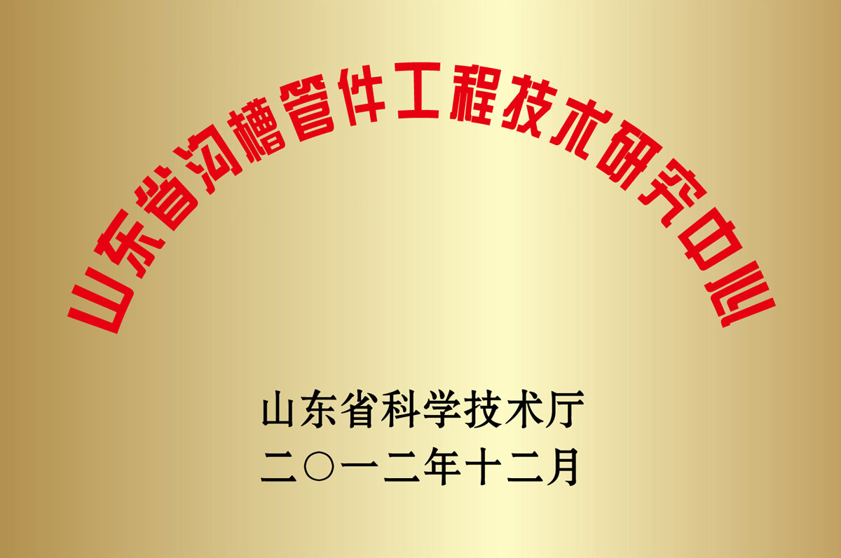 山東省(sheng)溝槽管(guan)件工程(cheng)技術研(yan)究中心(xin)